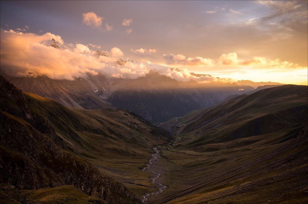 Coucher de soleil sur la Meije Coucher de soleil sur la Meije