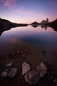 La Pierra Menta se mire dans l'aube
