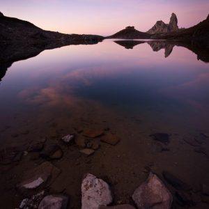 La Pierra Menta se mire dans l'aube